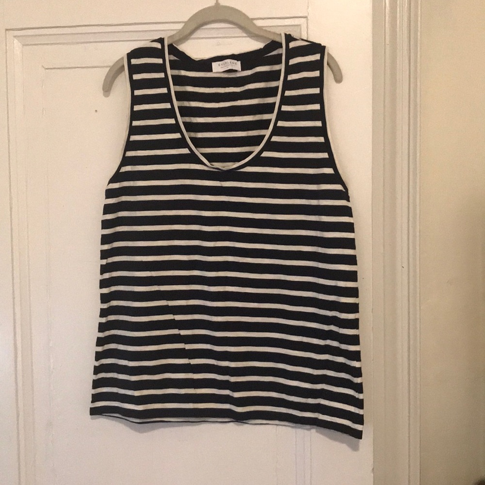Everlane Linen Blend Sleeveless Beach Tee Sz XL